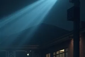 悬疑片《旧城白鸦》封面：旧城墙头停落的白色乌鸦